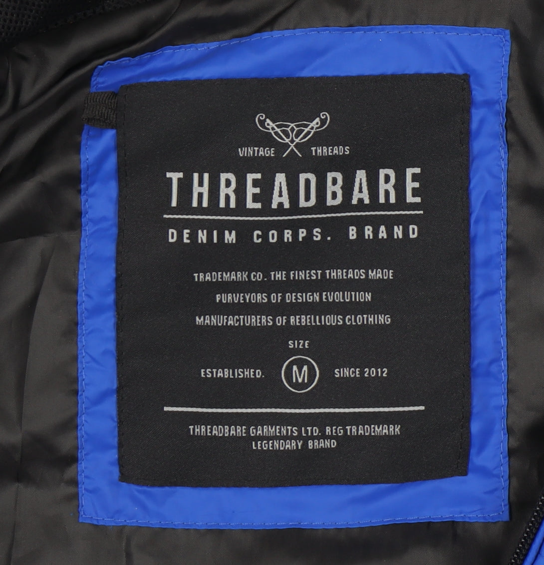 Threadbare Men's Blue Puffer Jacket M