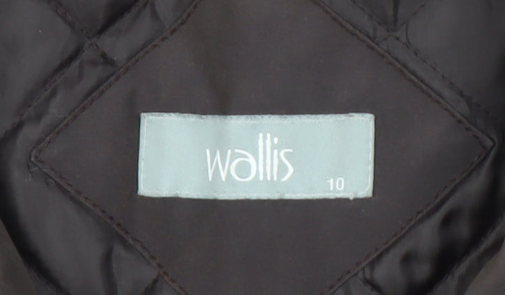Wallis Women's Brown Cotton Nylon Jacket Size 10