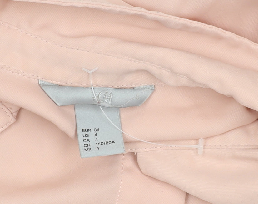 H&M Women's Pink Long Sleeve Blouse Size 6