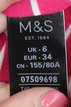 Marks & Spencer Women's Pink Size 6 Hooded Rain Coat