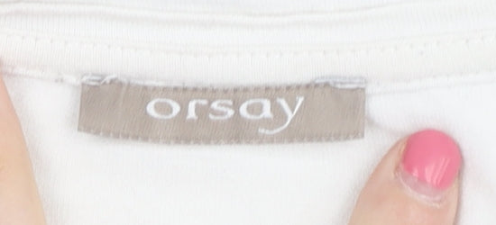 ORSAY Women’s XS White Floral T-Shirt