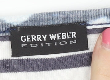Gerry Weber Women's Navy Striped T-Shirt Size 10 Classic Style