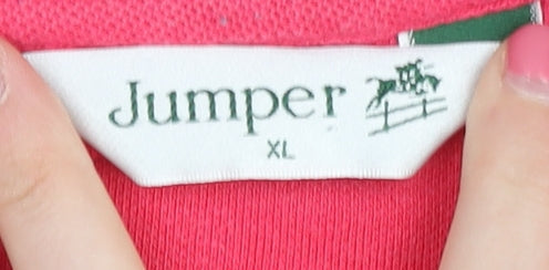 Jumper XL Pink Unisex Polo Shirt Cotton Casual