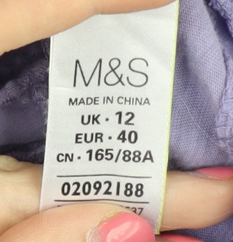 Marks & Spencer Women's Purple Tank Top Size 12