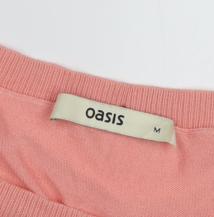 Oasis Women's Pink Floral Pullover Jumper M