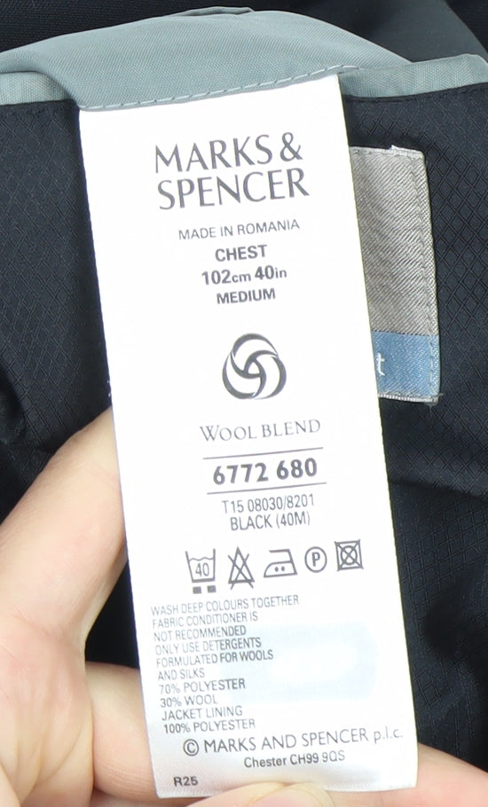 Marks & Spencer Men's Black Blazer 40 M