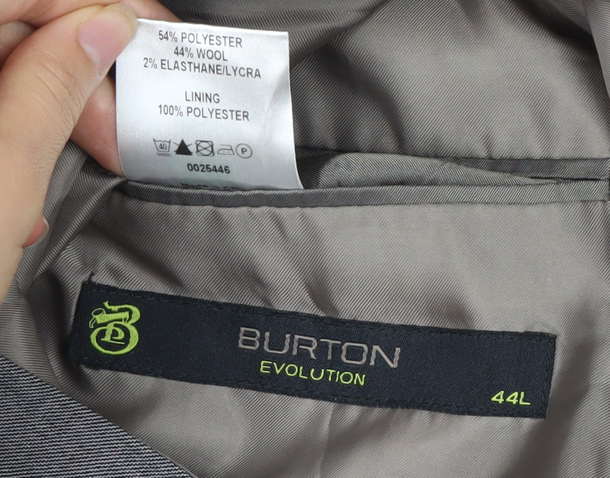 Burton Men's Grey Long Blazer 44L Formal Jacket