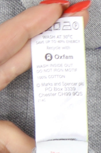 Marks & Spencer Men's Grey Polo Shirt M Golf
