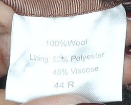 Linea Men's Brown 44 Suit Jacket - Wool Formal Wear