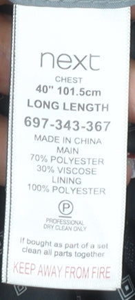 Next Men's Blue Blazer Size 40 Single-Breasted