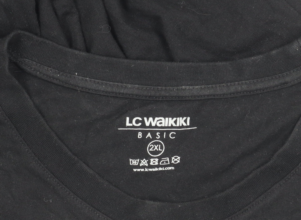 LC Waikiki Men's Black 2XL Crew Neck T-Shirt