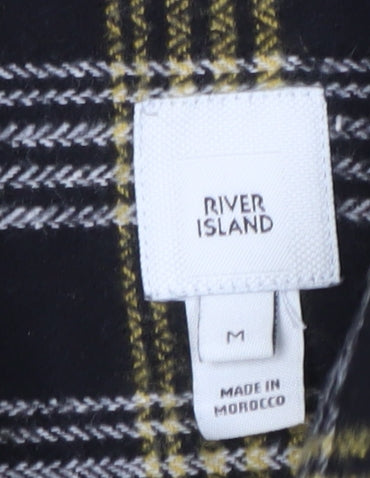 River Island Men's Black Plaid Basic Jacket M
