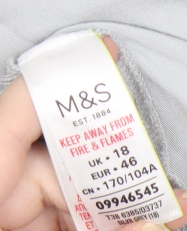 Marks & Spencer Womens Grey Open Front Cardigan Size 18