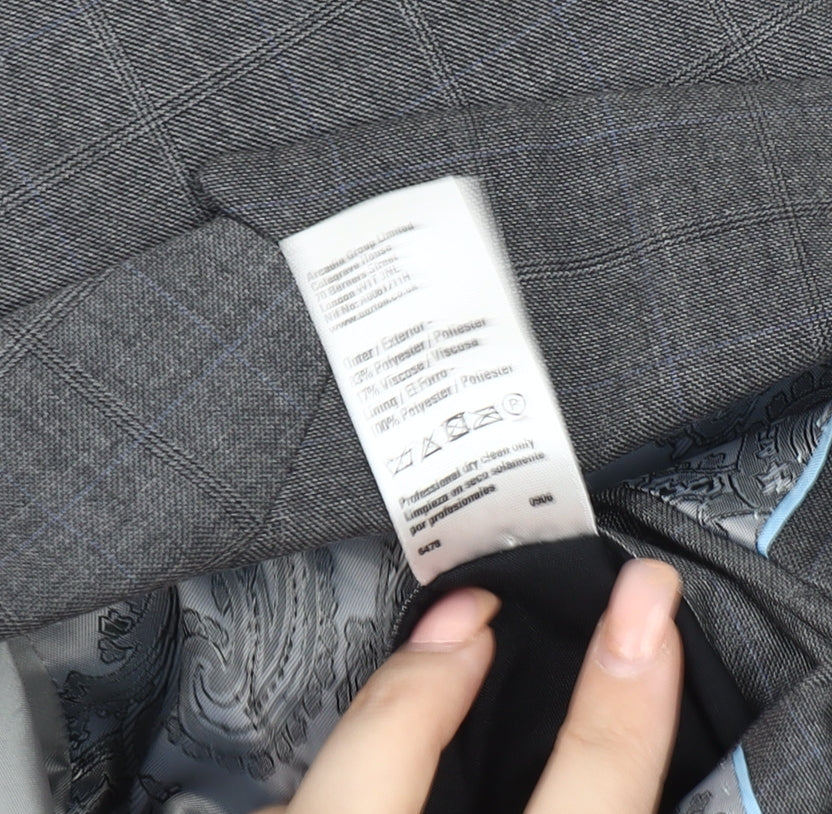 Burton Menswear Grey Slim Fit Blazer 42R