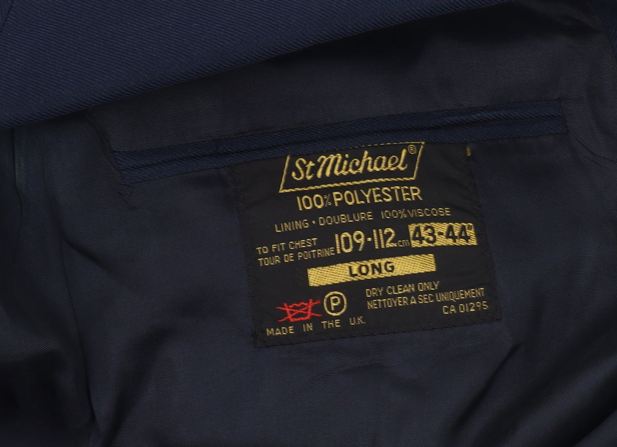 St Michael Men's Blue Blazer, Size 43 Long Fit