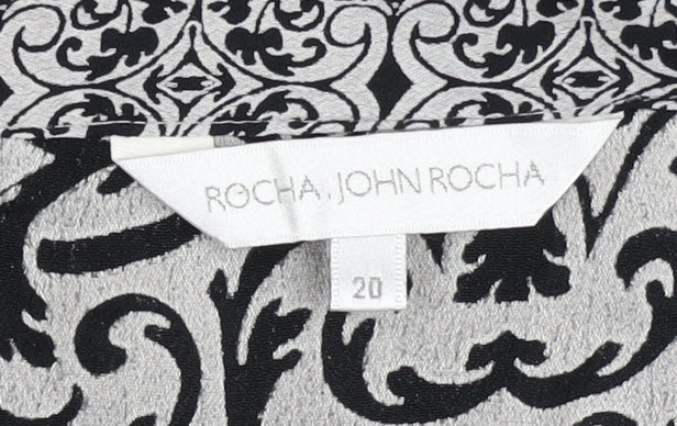 Rocha, John Rocha Women's Black Geometric Dress, Size 20