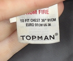 Topman Grey Men's Blazer 36 Single-Breasted Formal Jacket