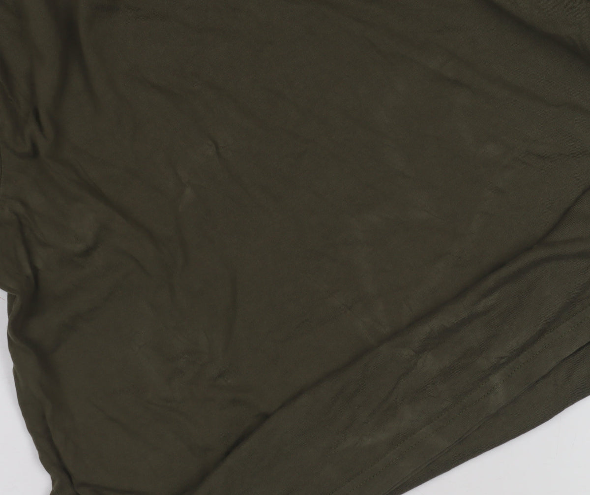 Puma Men's XS Green Cotton Crew Neck T-Shirt