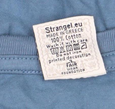Strange A Men's Blue Nautical Print T-Shirt Size L