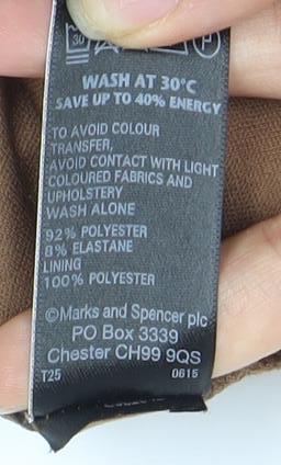 Marks & Spencer Women's Brown Shift Dress Size 14