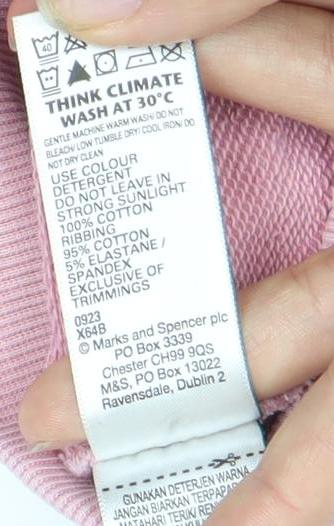 Marks & Spencer Women's Pink Pullover Sweatshirt L