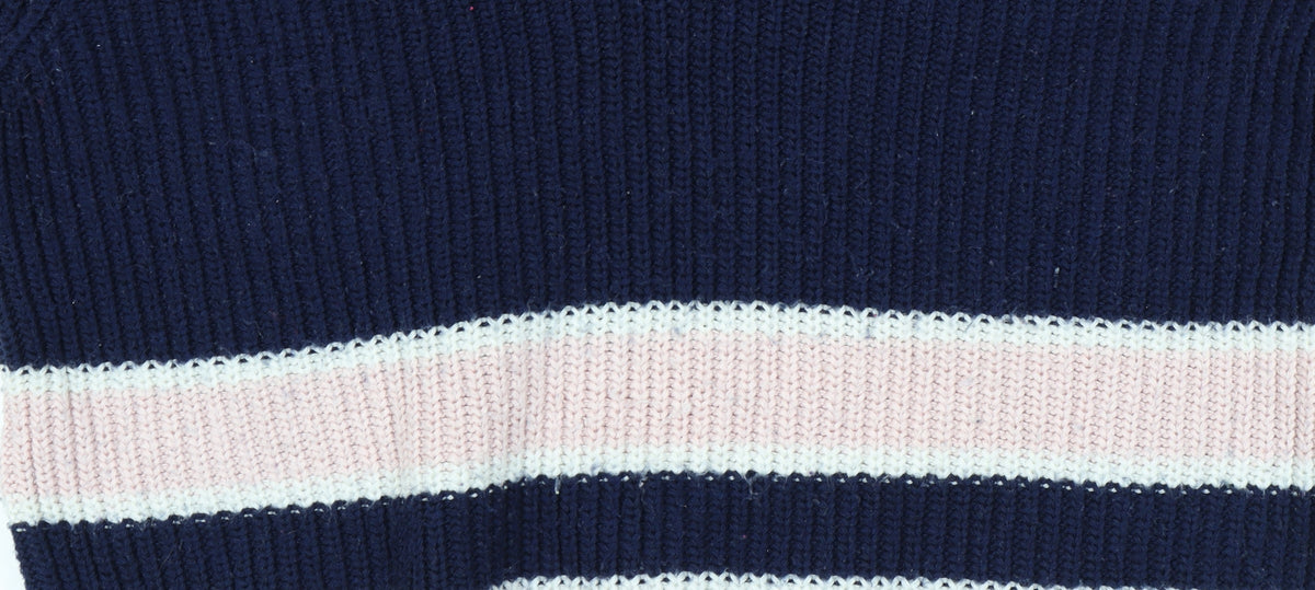 Marks & Spencer Women's Blue Striped Pullover Jumper M