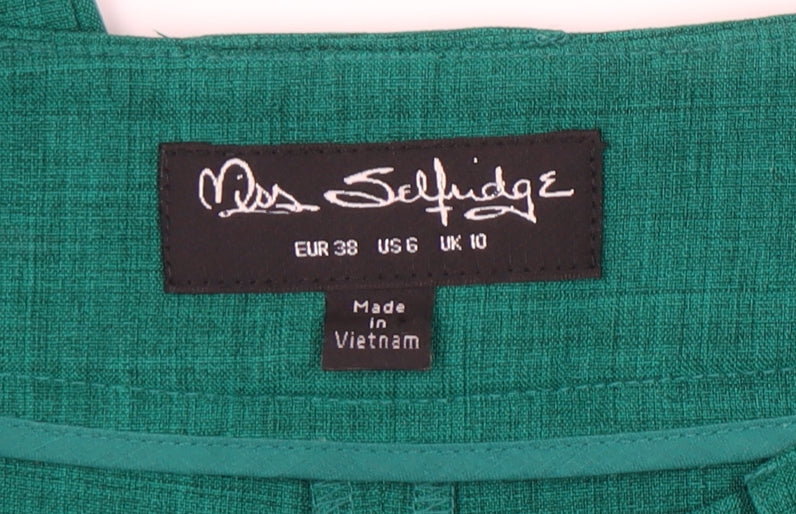 Miss Selfridge Women's Green Trousers, Size 10