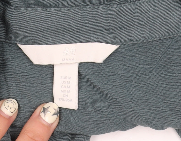 H&M Women's Green Long Sleeve Maternity Dress