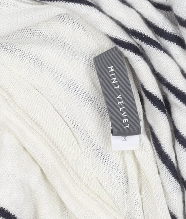 Mint Velvet Women's White Striped Pullover Jumper M