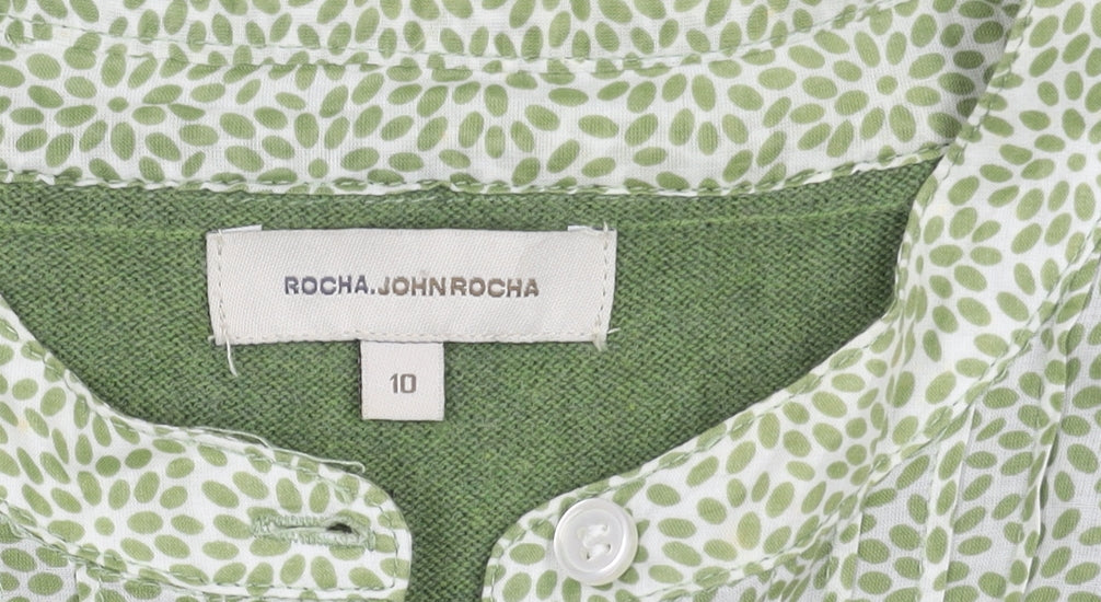 Rocha John Rocha Green Blouson Dress, Size 10, Women's Casual