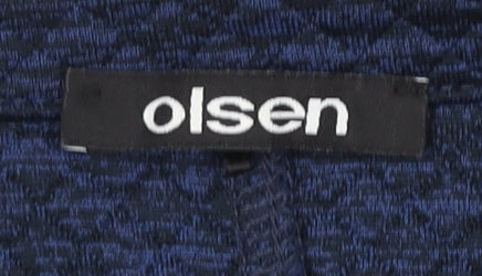 Olsen Women's Blue Cardigan, Size 12, Round Neck