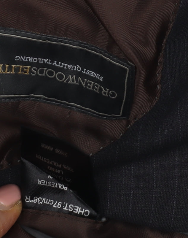 Greenwoods Elite Black 38R Suit Jacket for Men