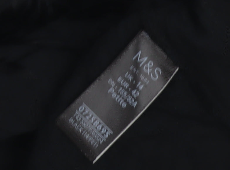 Marks & Spencer Women’s Black Long Sleeve Blouse, Size 14