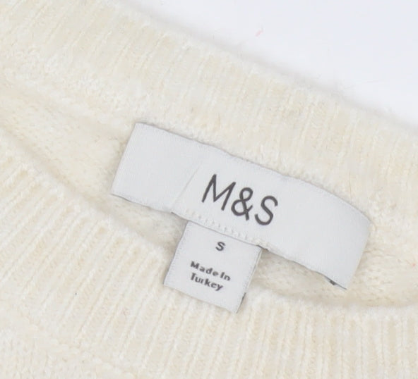 Marks & Spencer Women Beige Pullover Jumper S