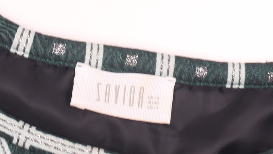 Savida Women's Green Geometric Dress Size 16