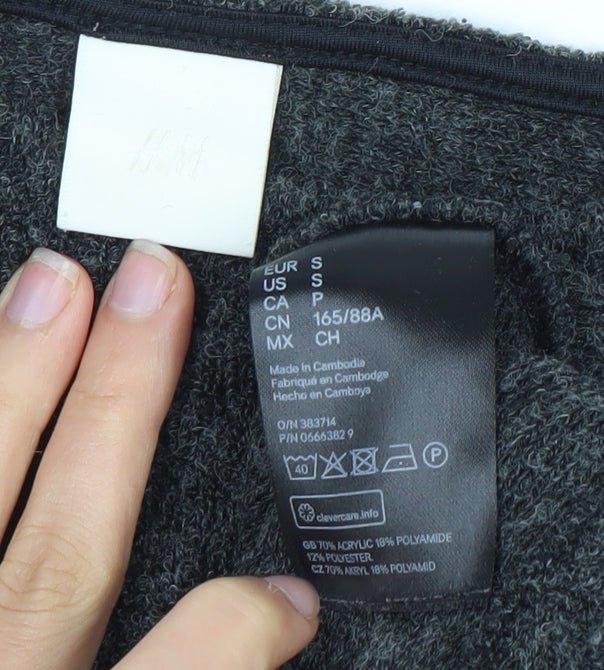 H&M Women's Grey Pullover Jumper, Size 12, Acrylic Blend