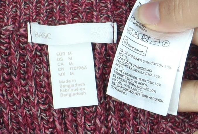 BASIC Red Women's Pullover Jumper Size 10
