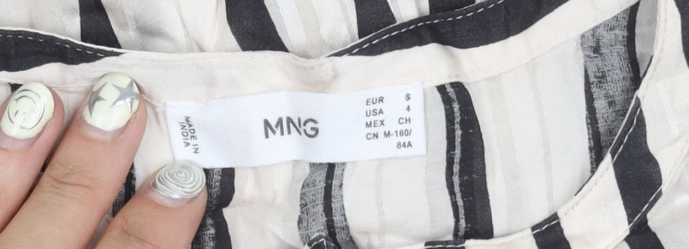 MNG Women's Multicoloured Striped Blouse S