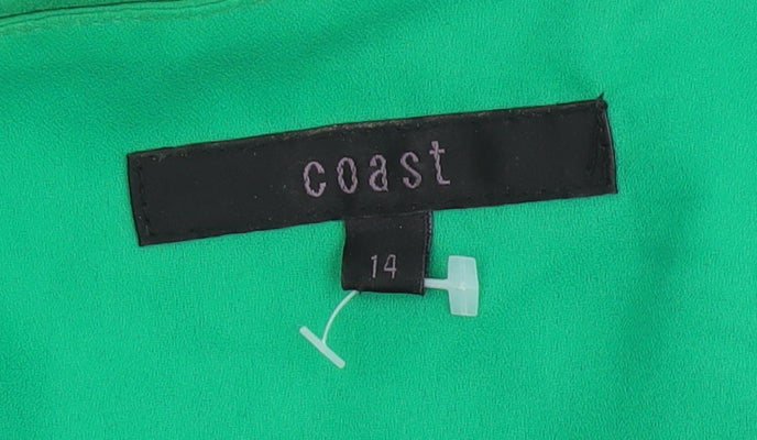 Coast Women's Green Sleeveless Dress, Size 14