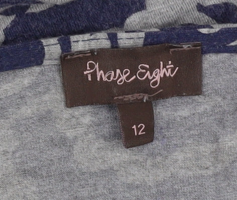 Phase Eight Women's Blue Floral Dress - Size 12