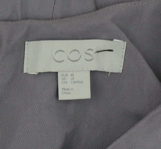 COS Women's Grey Shift Dress - Size 12