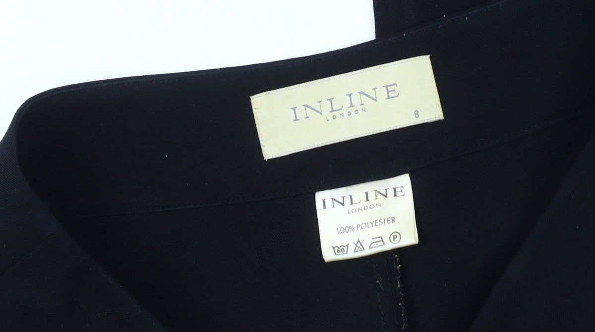 Inline London Women's Black Flared Trousers Size 8