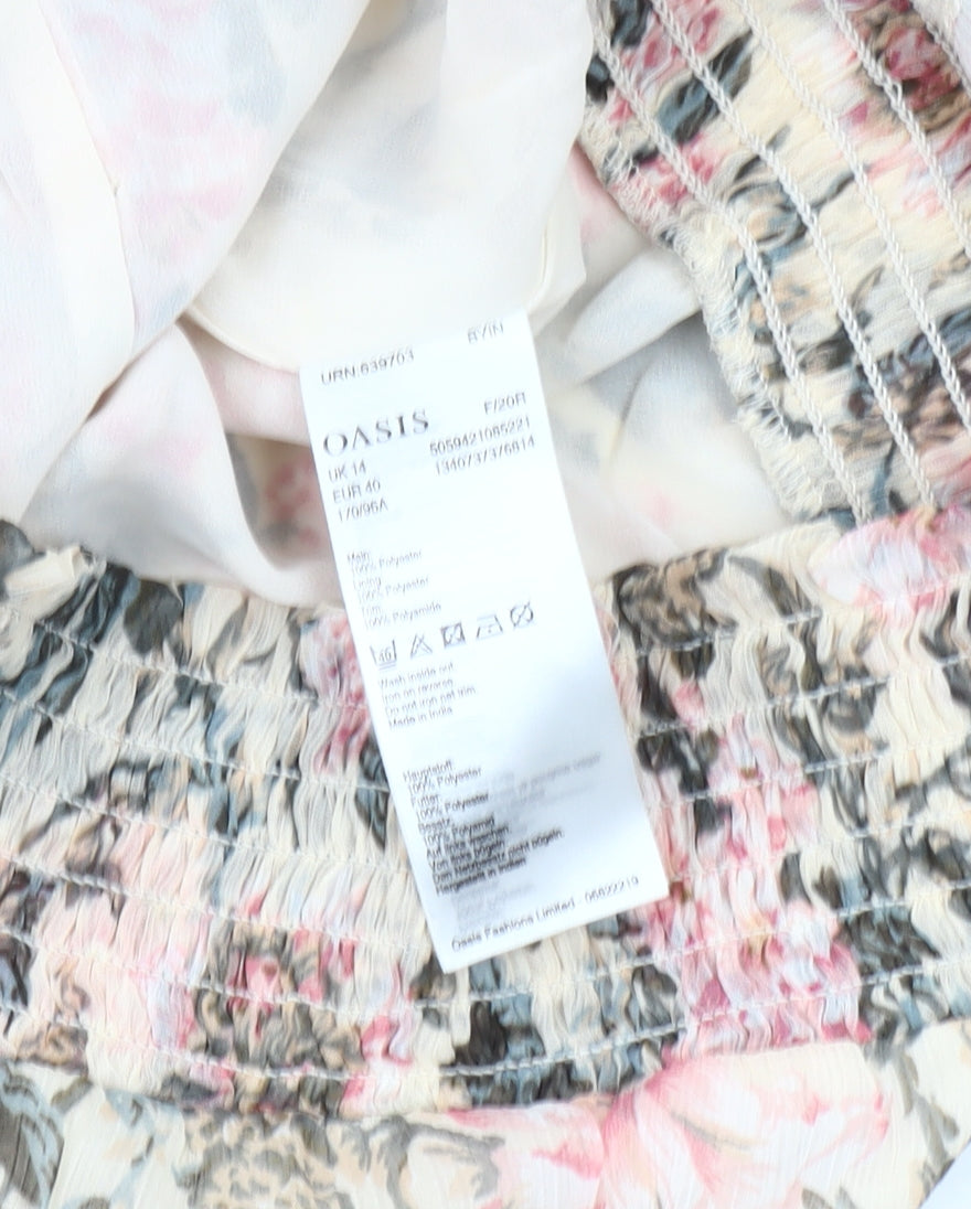 Oasis Women's Floral Blouse Multicoloured Size 14