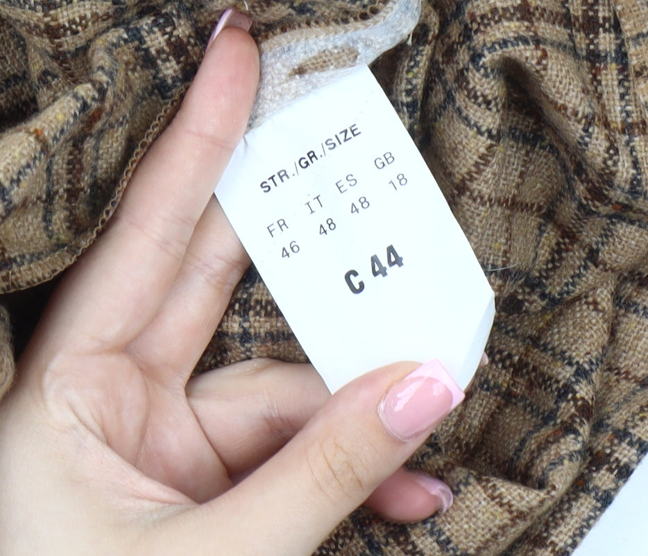 Casablanca Men's Beige Check Trousers Size 18 New