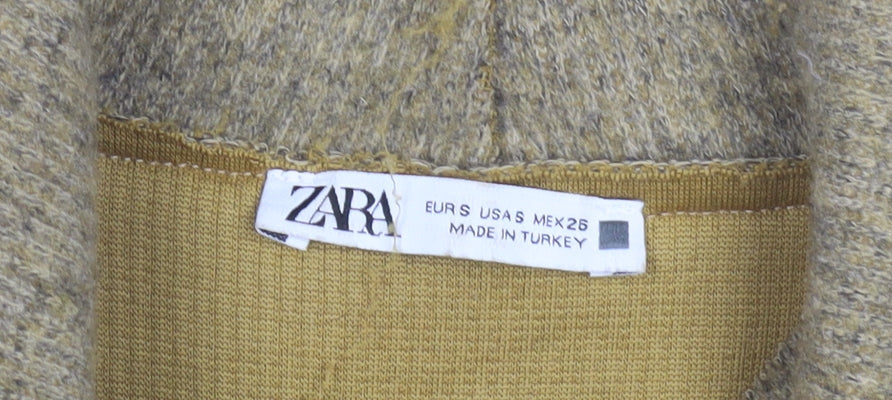 Zara Women's Beige High Neck Knit Pullover Jumper S