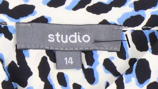 Studio Women's Multicoloured Animal Print Blouse Size 14