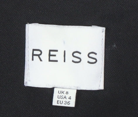 Reiss Women's Black Animal Print Dress Size 8