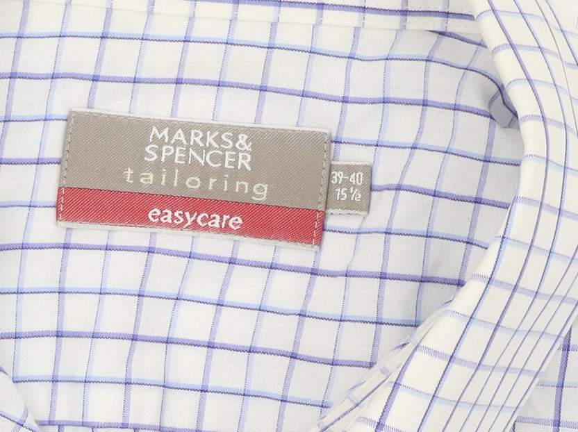 Marks & Spencer Men's Multicoloured Check Shirt, Size 15.5