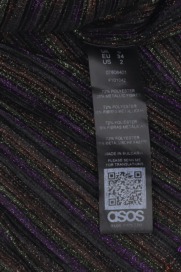 ASOS Women's Multicoloured V-Neck Short Dress S