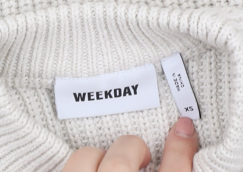 Weekday Women's White XS Pullover Jumper